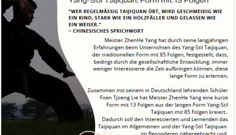 Taijiquan mit Ralf Kreitmayr